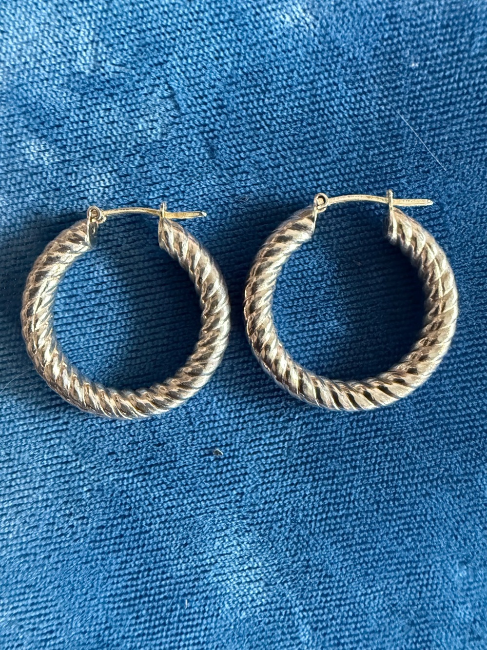 Classic Silver-Tone Twisted Hoop Earrings - Women Jewelry